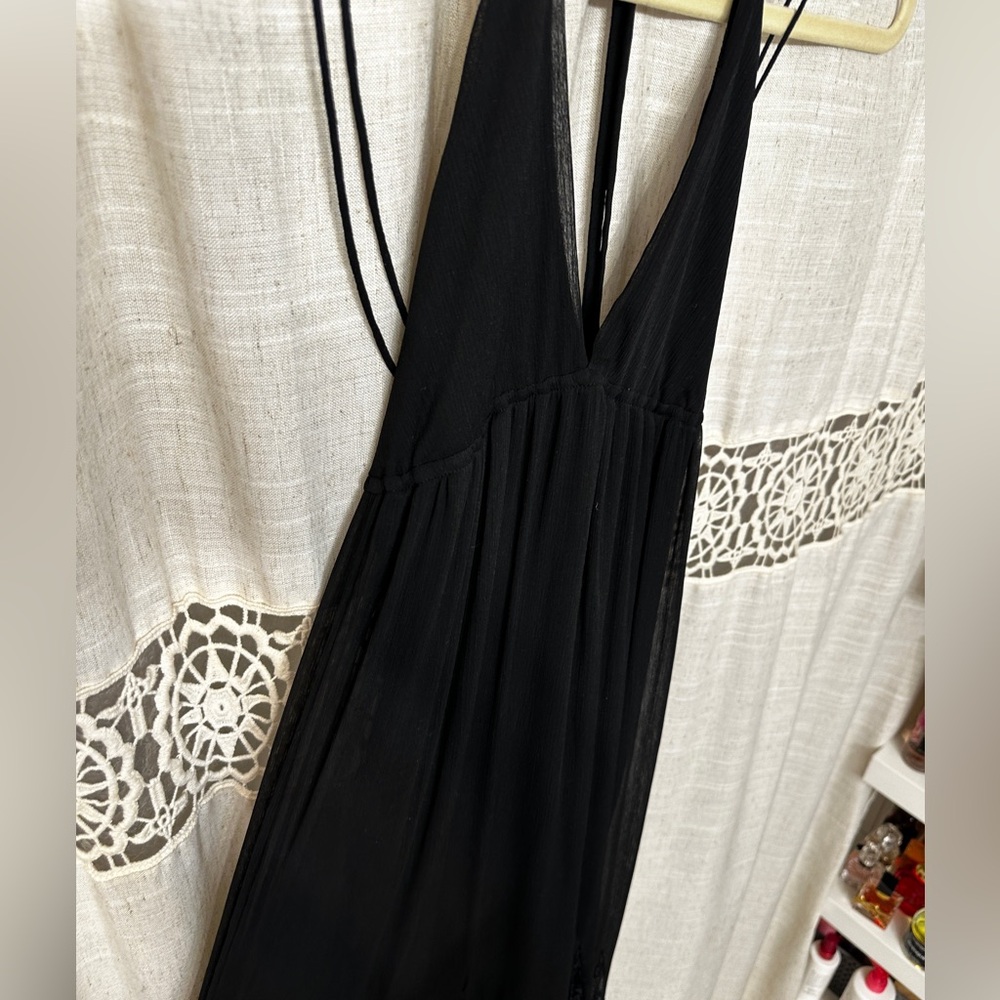 Alice and Olivia black maxi dress
